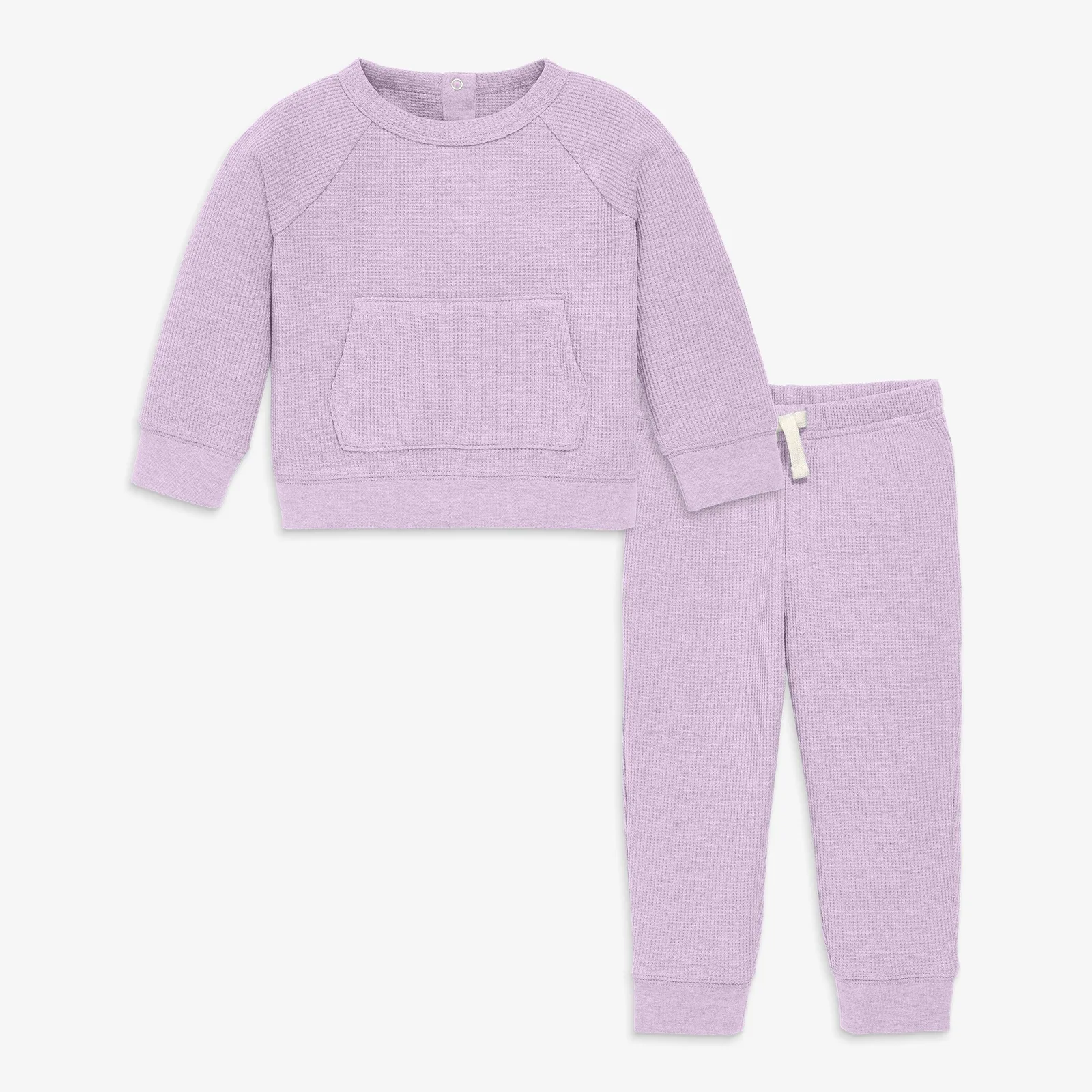 Baby heathered waffle set
