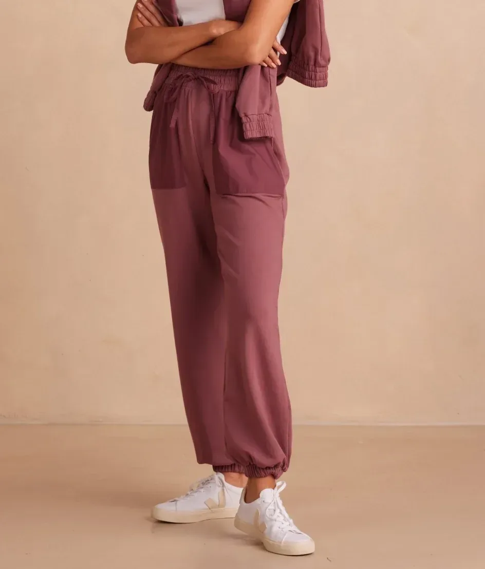 The Softest French Terry Wind Pant – Rosewood