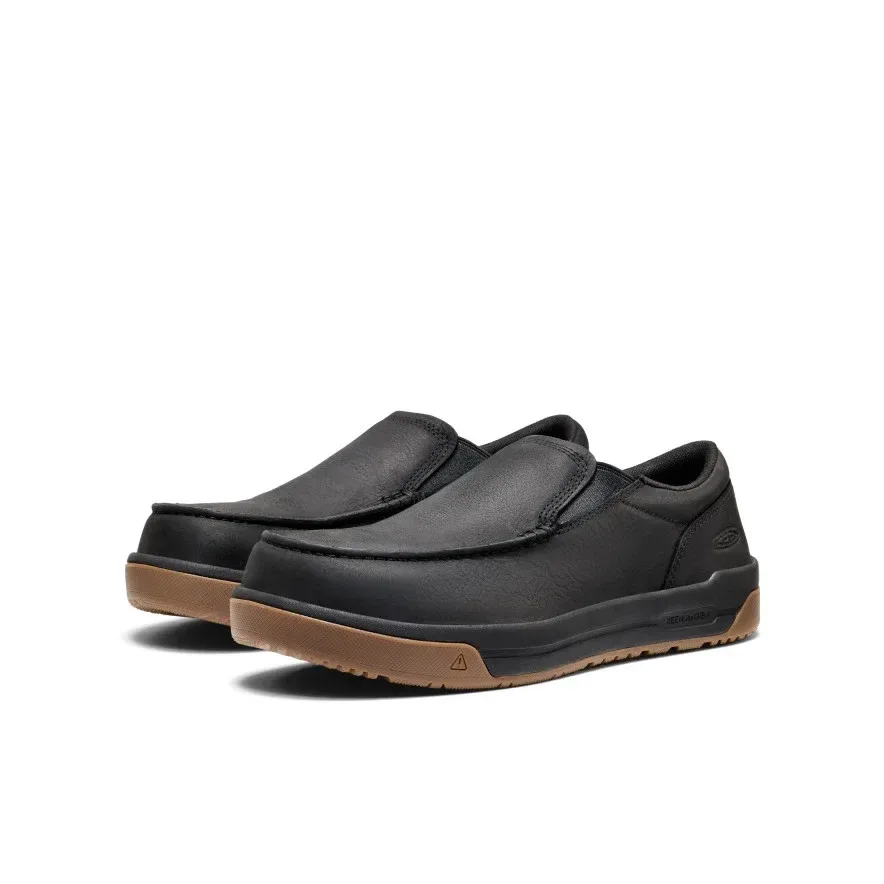 Men's Gibson Slip-On Work Shoe (Carbon Toe) – Black/Gum
