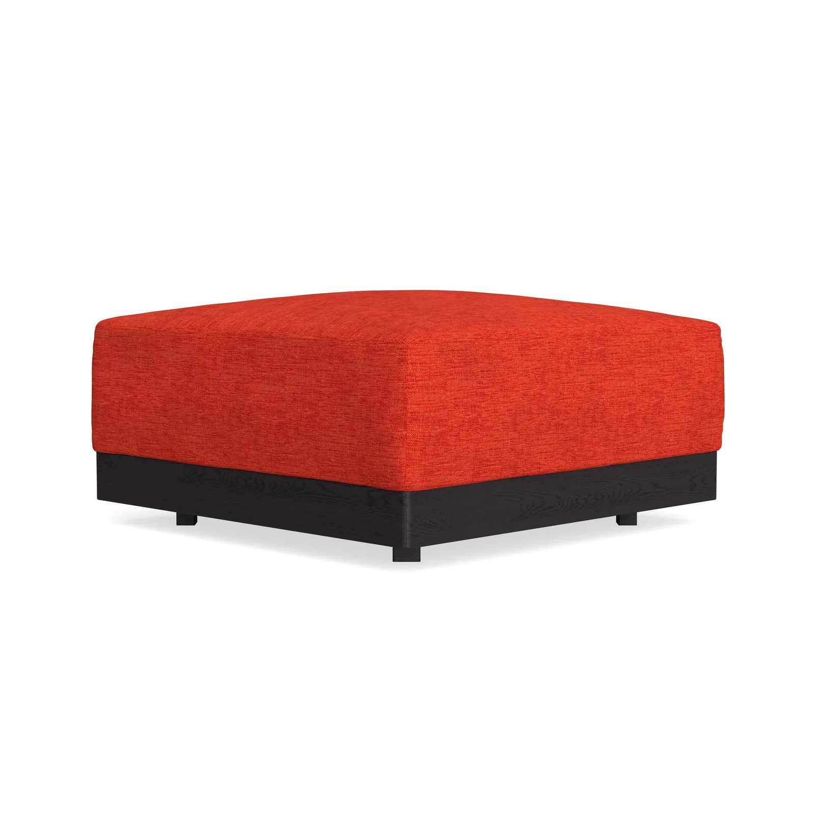 Modular Bondi Black Ottoman in Poppy Orange – Classic Blend