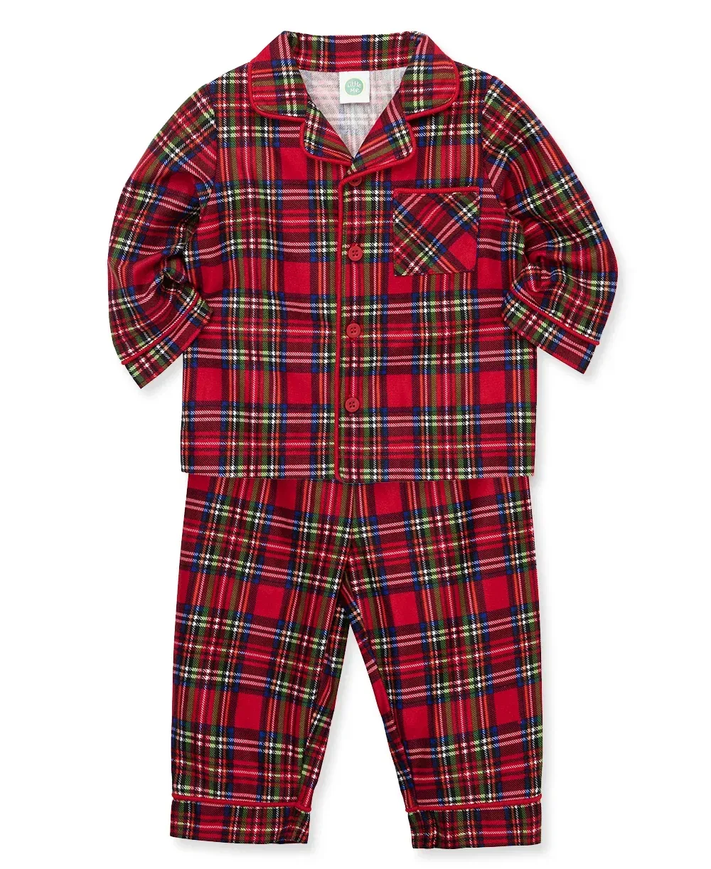 Plaid Coat 2-Piece Pajama Set (2T-4T)