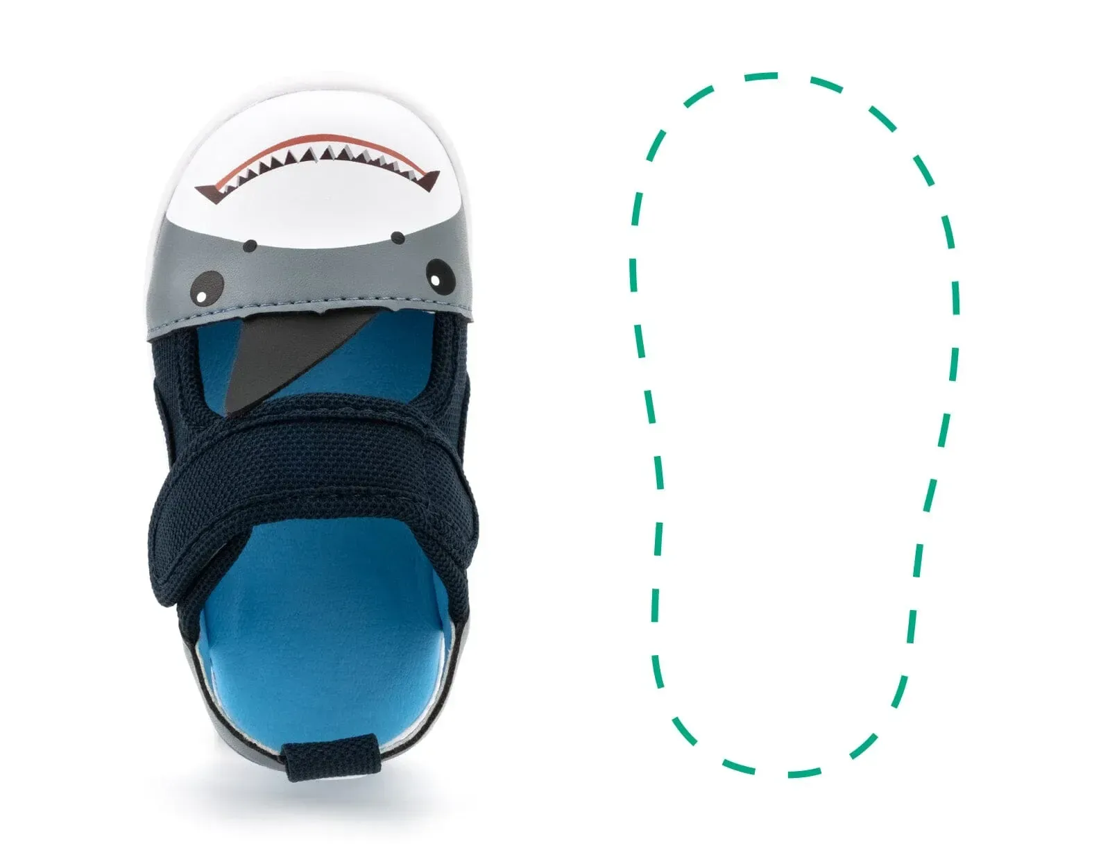 Shark Squeaky Single Sandal for Boys and Girls – Blue – (One Shoe Only)
