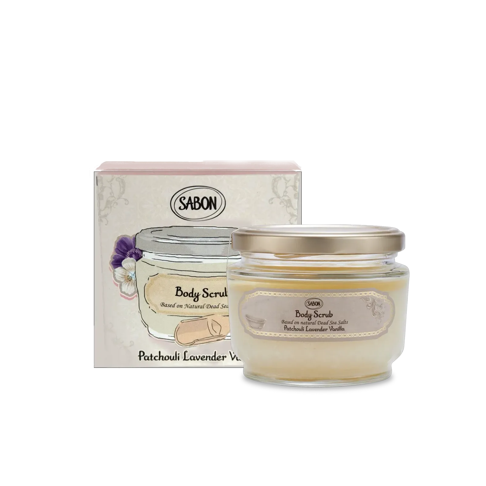 Body Scrub Patchouli Lavender Vanilla 320g in Box