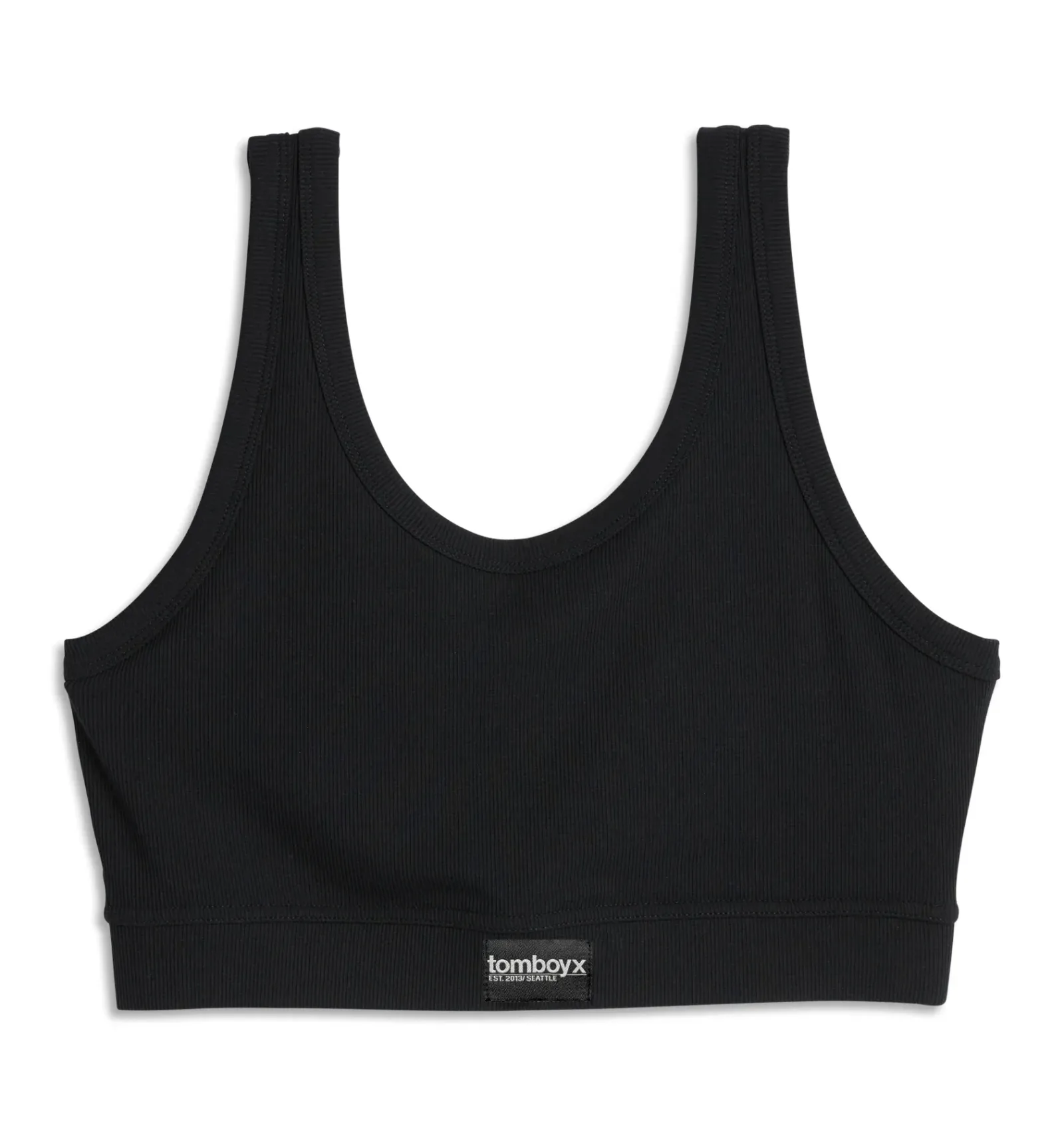 Bamboo Rib Essentials Soft Bra – Black