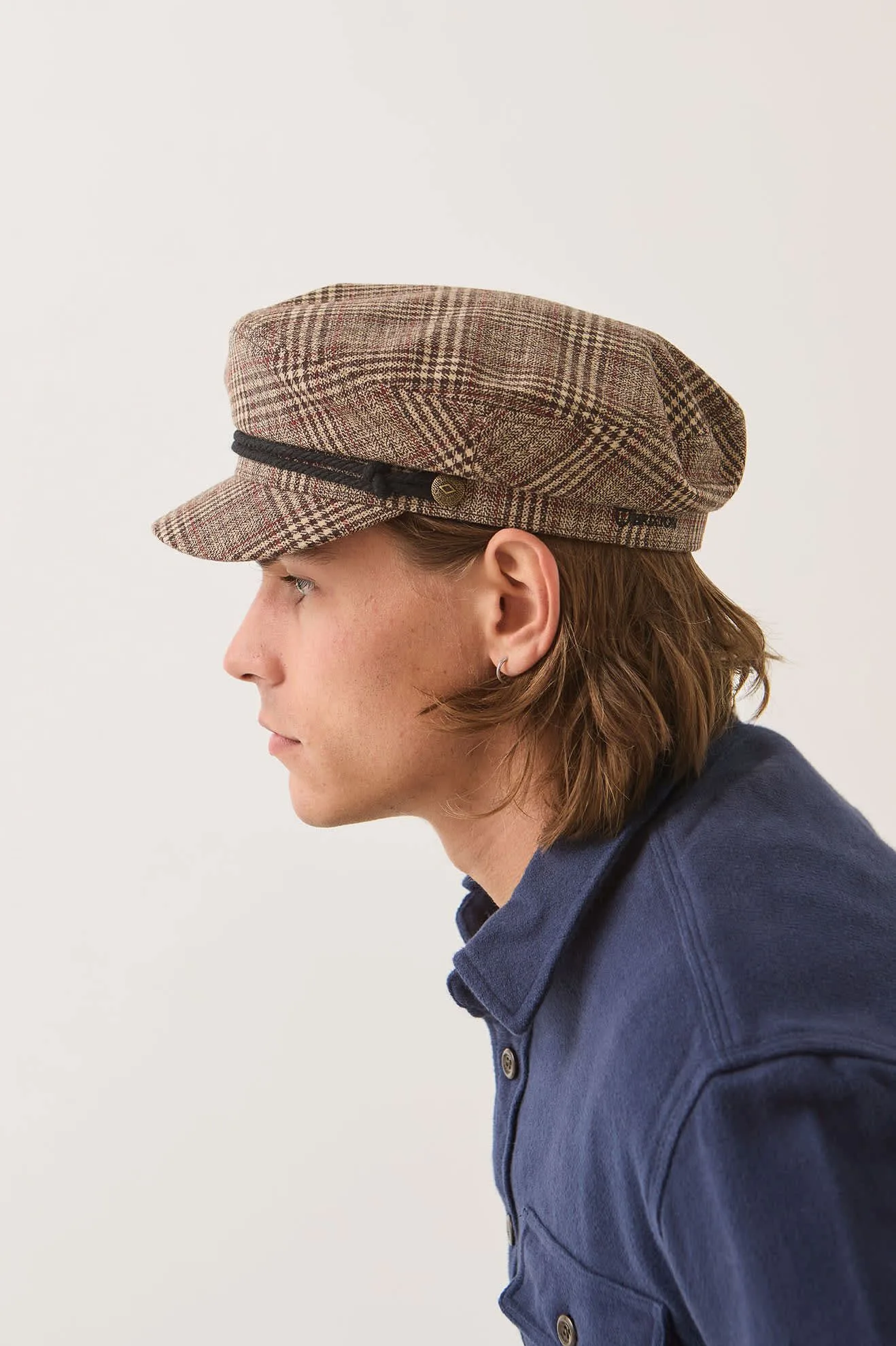 Fiddler Fisherman Cap – Brown/Tan/Red Plaid