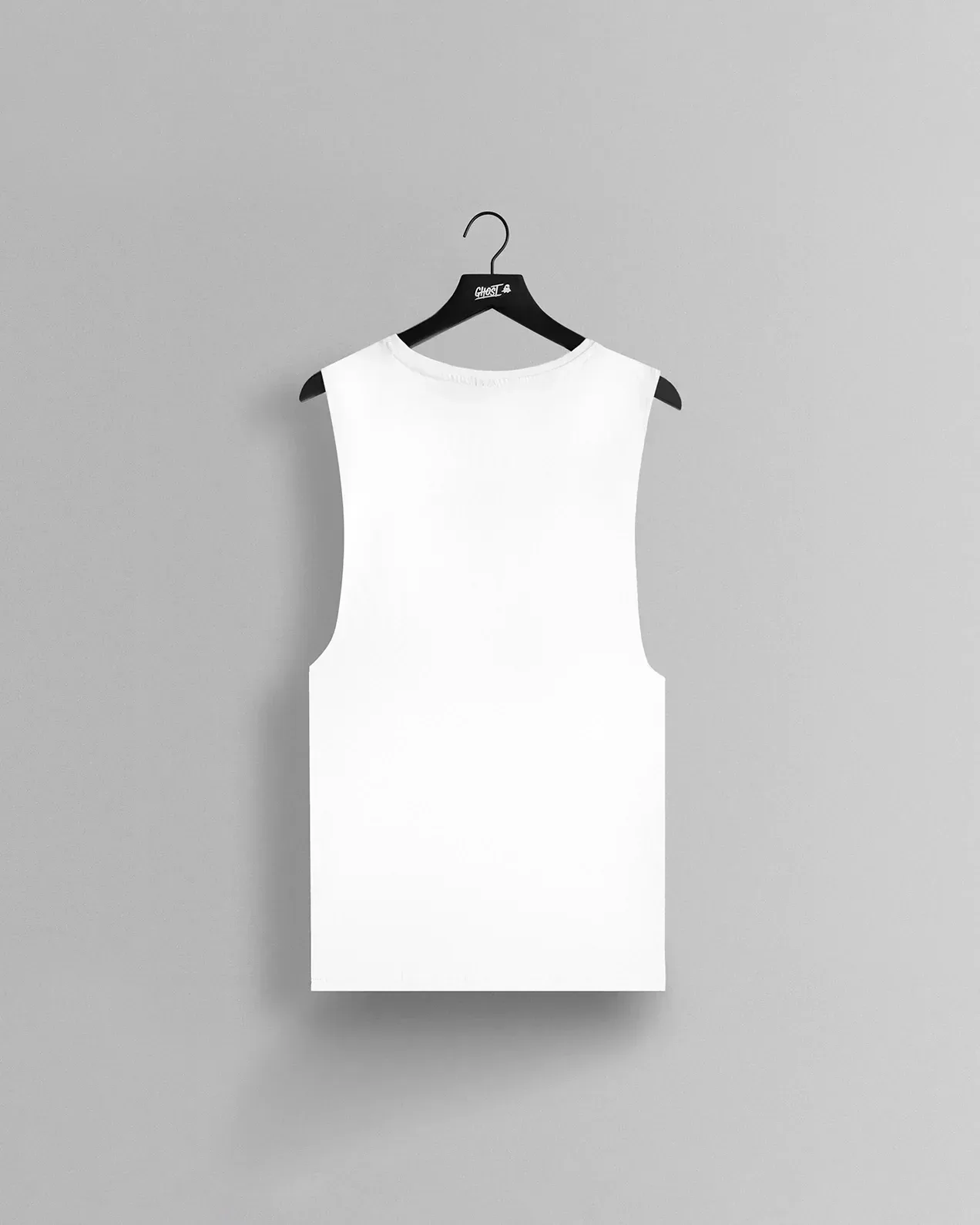 GHOST® Core Logo Sleeveless Tee – White