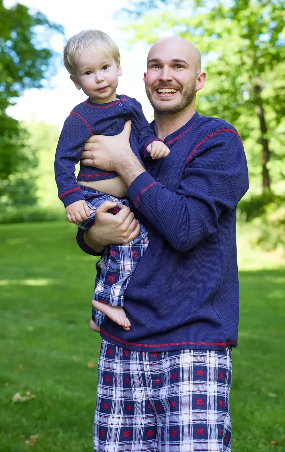 Snowfall Plaid Flannel Matching Daddy & Me Pajamas