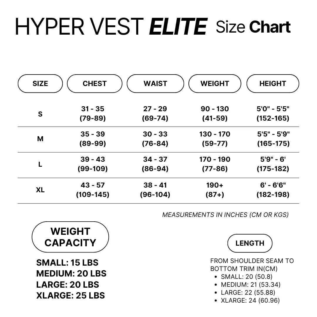 Hyper Vest ELITE Weighted Vest – Thin, Comfortable, & High-Performance