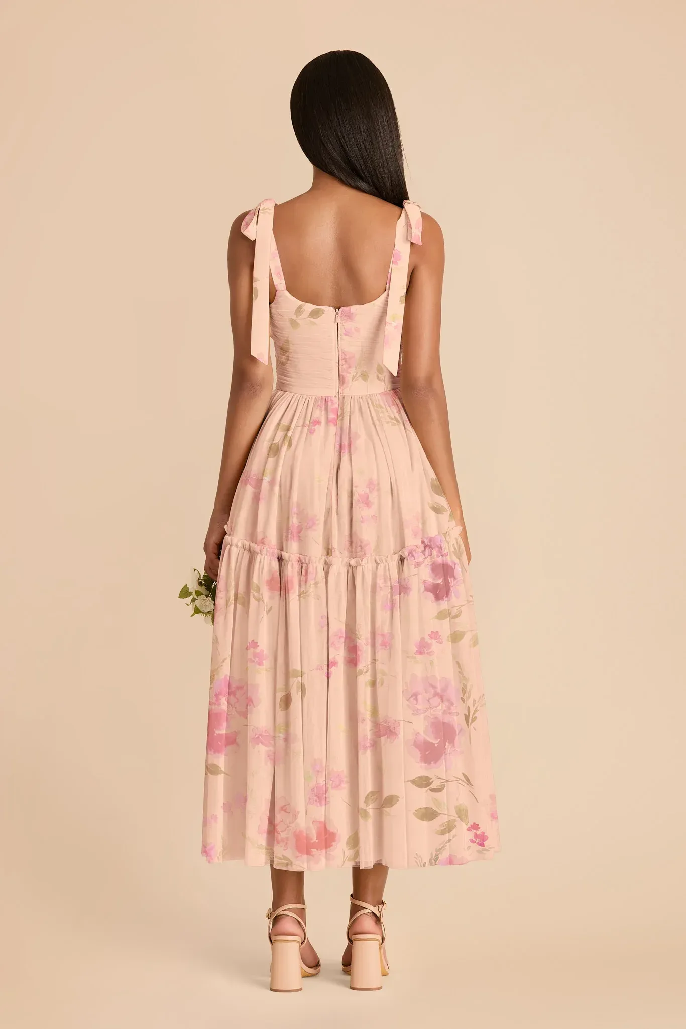Ariella Tulle Dress – Blush Pink Rococo Floral