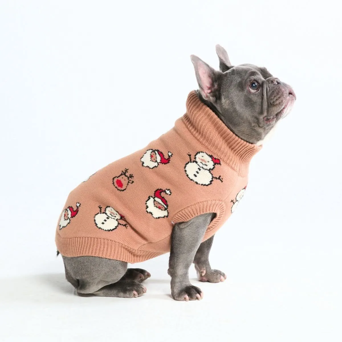 Christmas Knit Dog Sweater – Santa & Rudolph