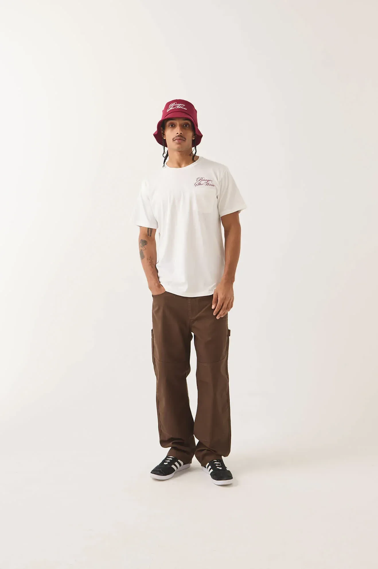 Burger She Wrote Pocket T-Shirt – White