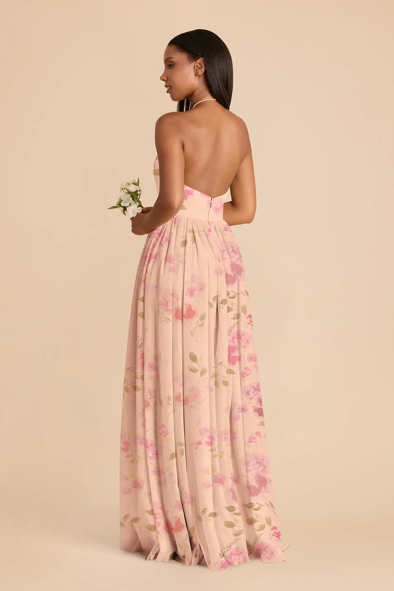 Adella Tulle Dress – Blush Pink Rococo Floral