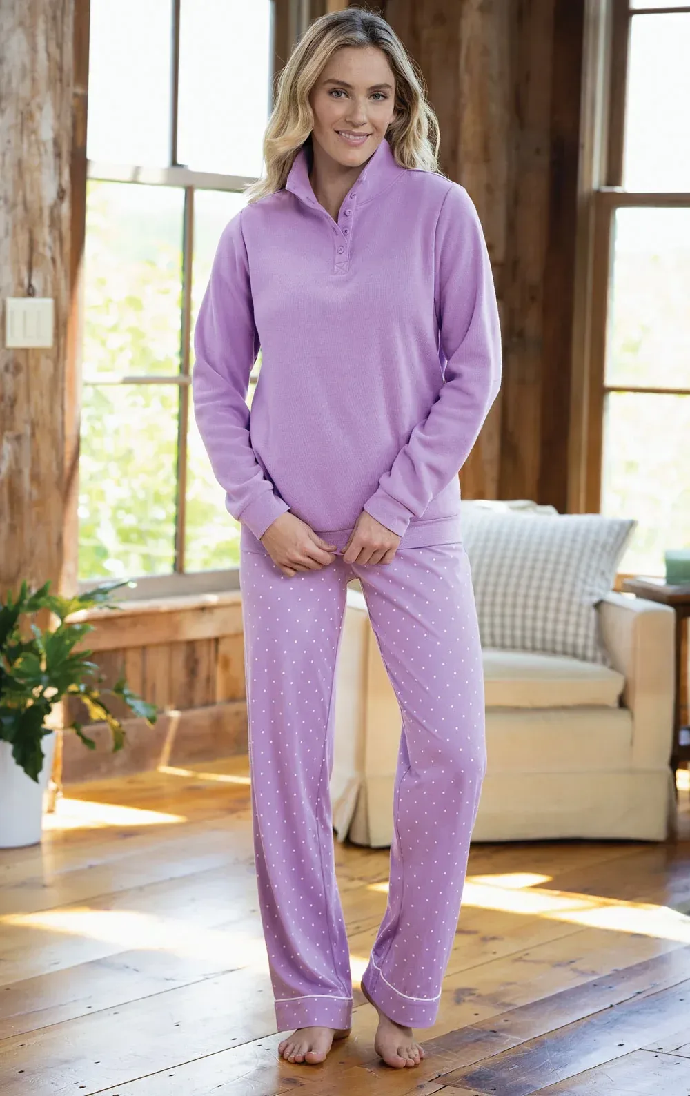 Classic Polka-Dot 3-Piece Pajamas – Final Sale