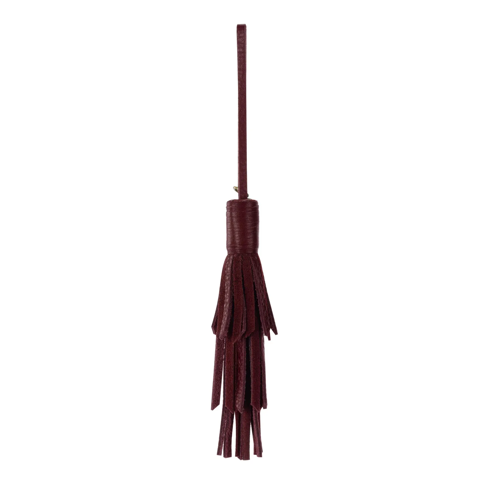 Cypress Tassel Dangle – Leather – Black Cherry
