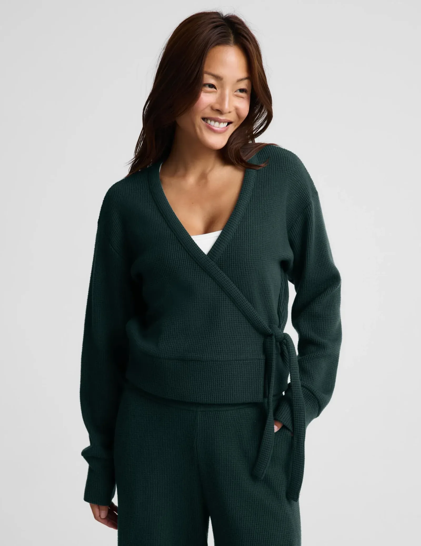 Rest Day Waffle Wrap Pullover