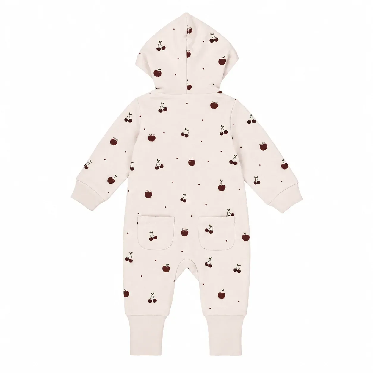 Cherry Apple – Organic Hooded Zipper Romper