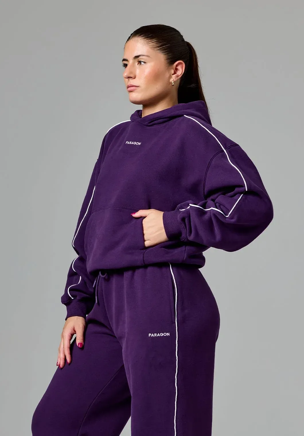 CloudEase™ Oversized Contrast Hoodie Jasmine