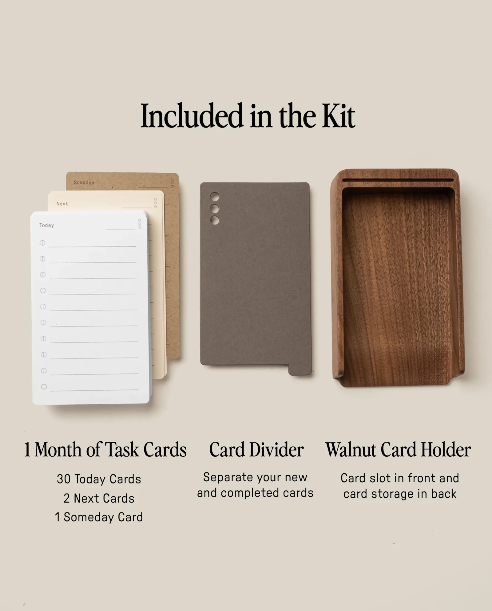 Analog Daily Focus Kit + 6 Refills (Walnut)