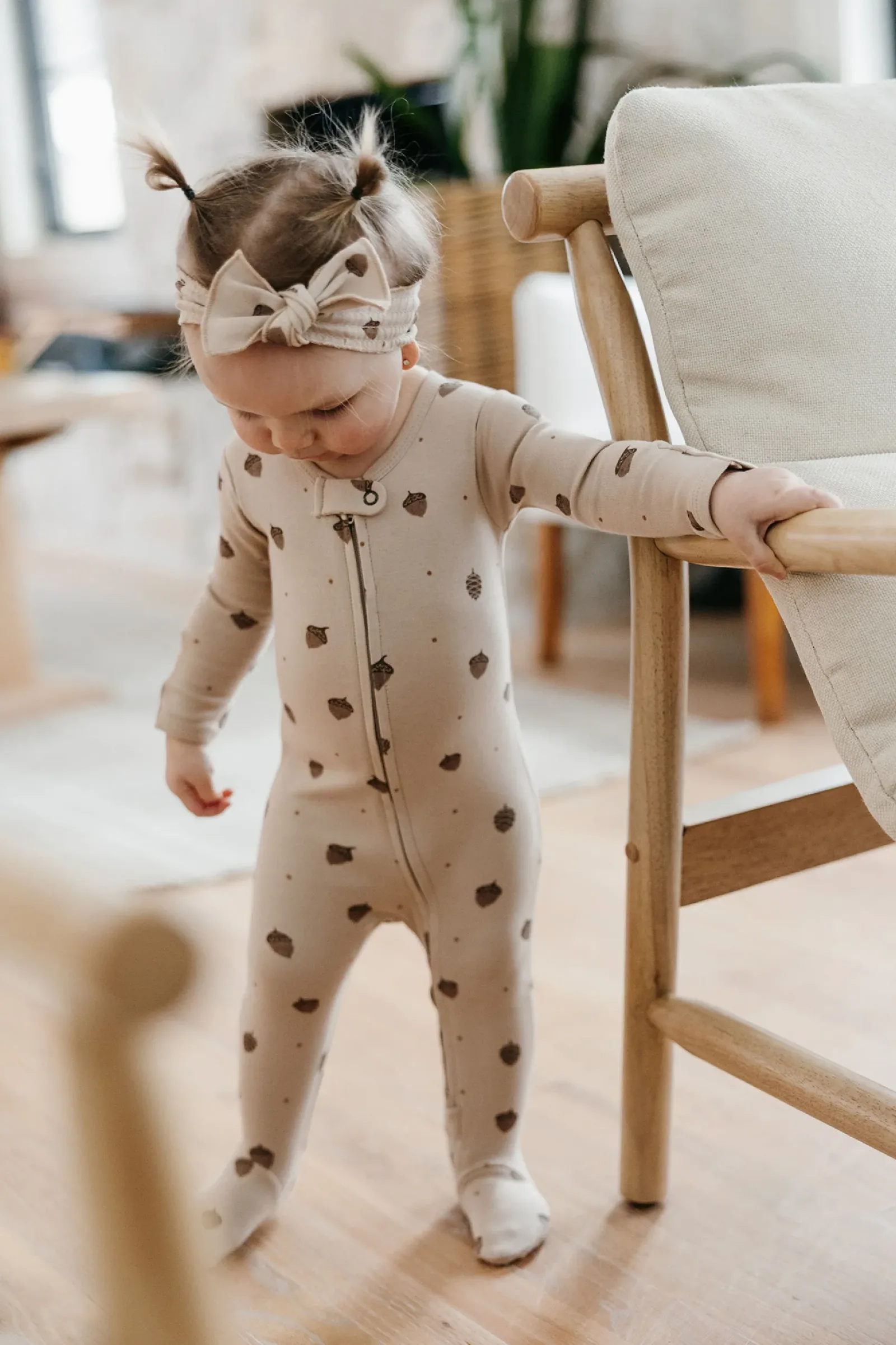 Little Acorn – Organic Zipper Footie