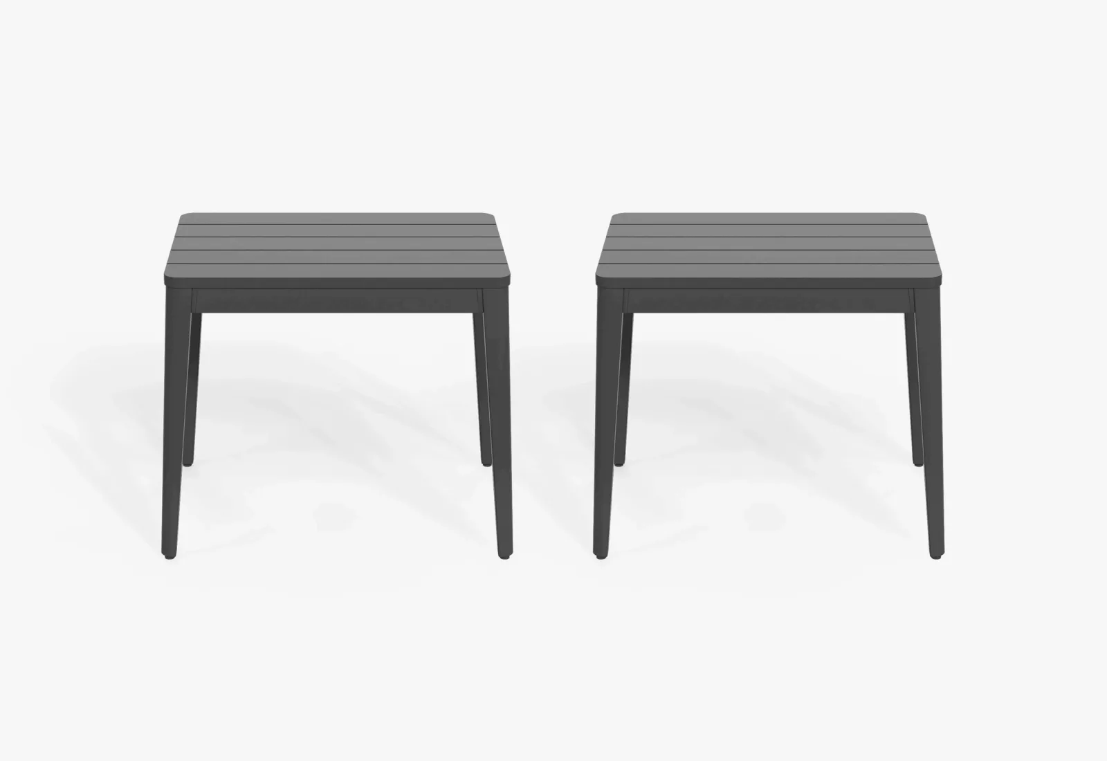 Aluminum Outdoor Side Table – Rectangular, Set of 2