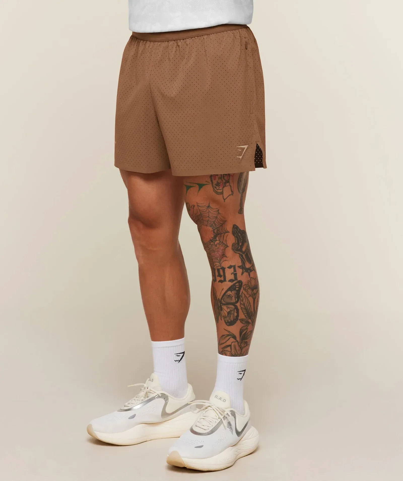 Gymshark Conditioning Club 4" Shorts – Trail Brown/Vanilla Beige