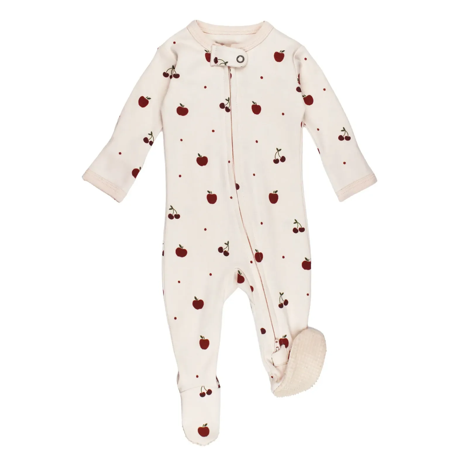 Cherry Apple – Organic Zipper Footie