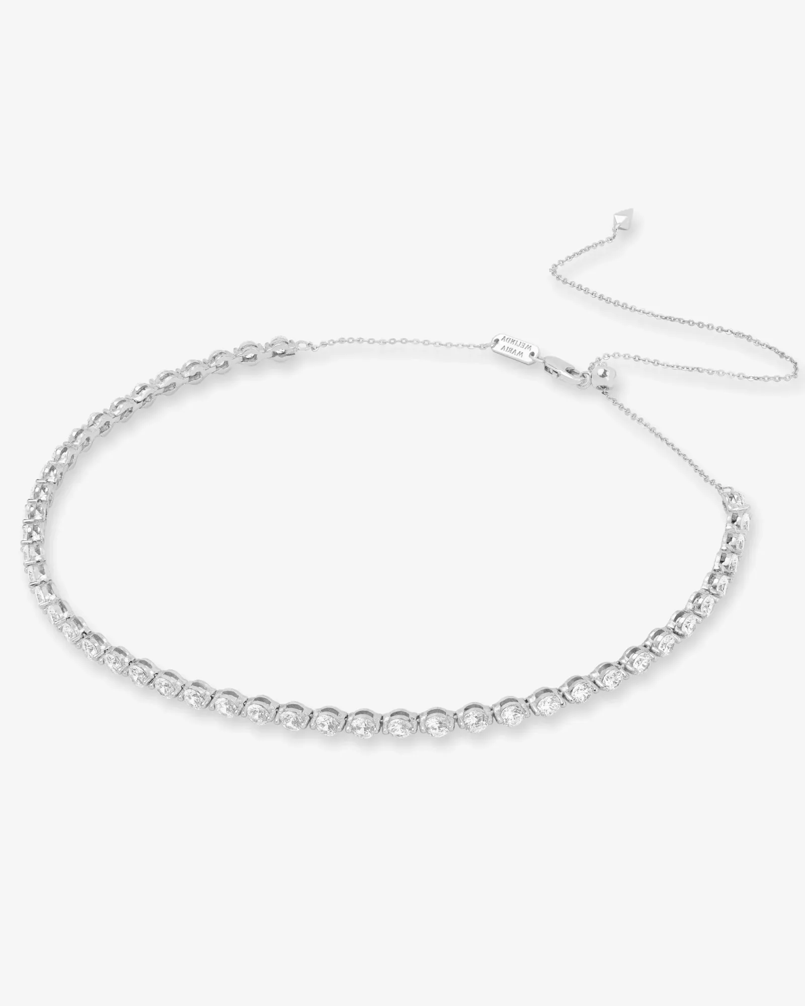 She's an Icon Tennis Choker 4mm – Silver|White Diamondettes