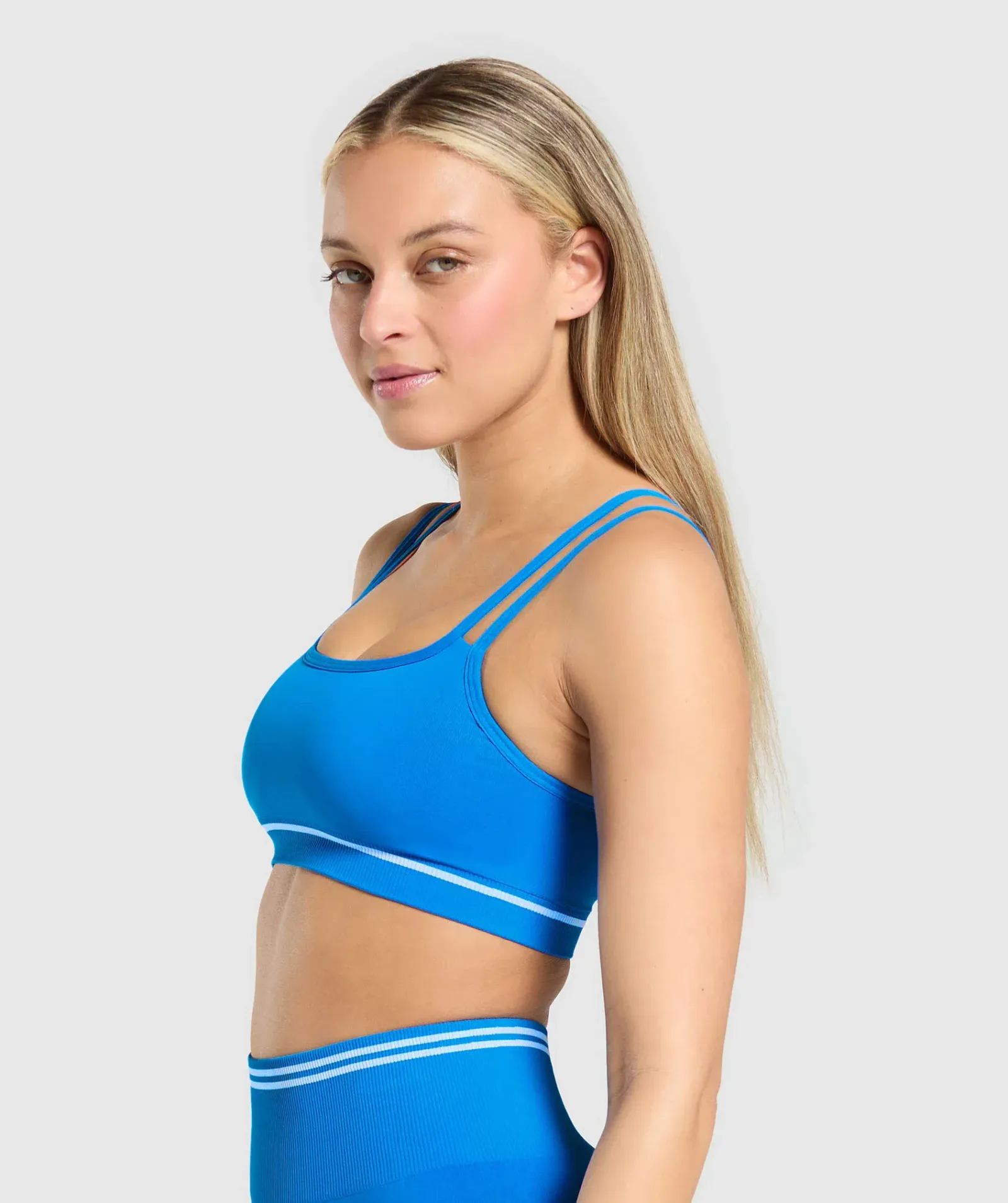 Gymshark Contrast Seamless Sports Bra – Barbell Blue