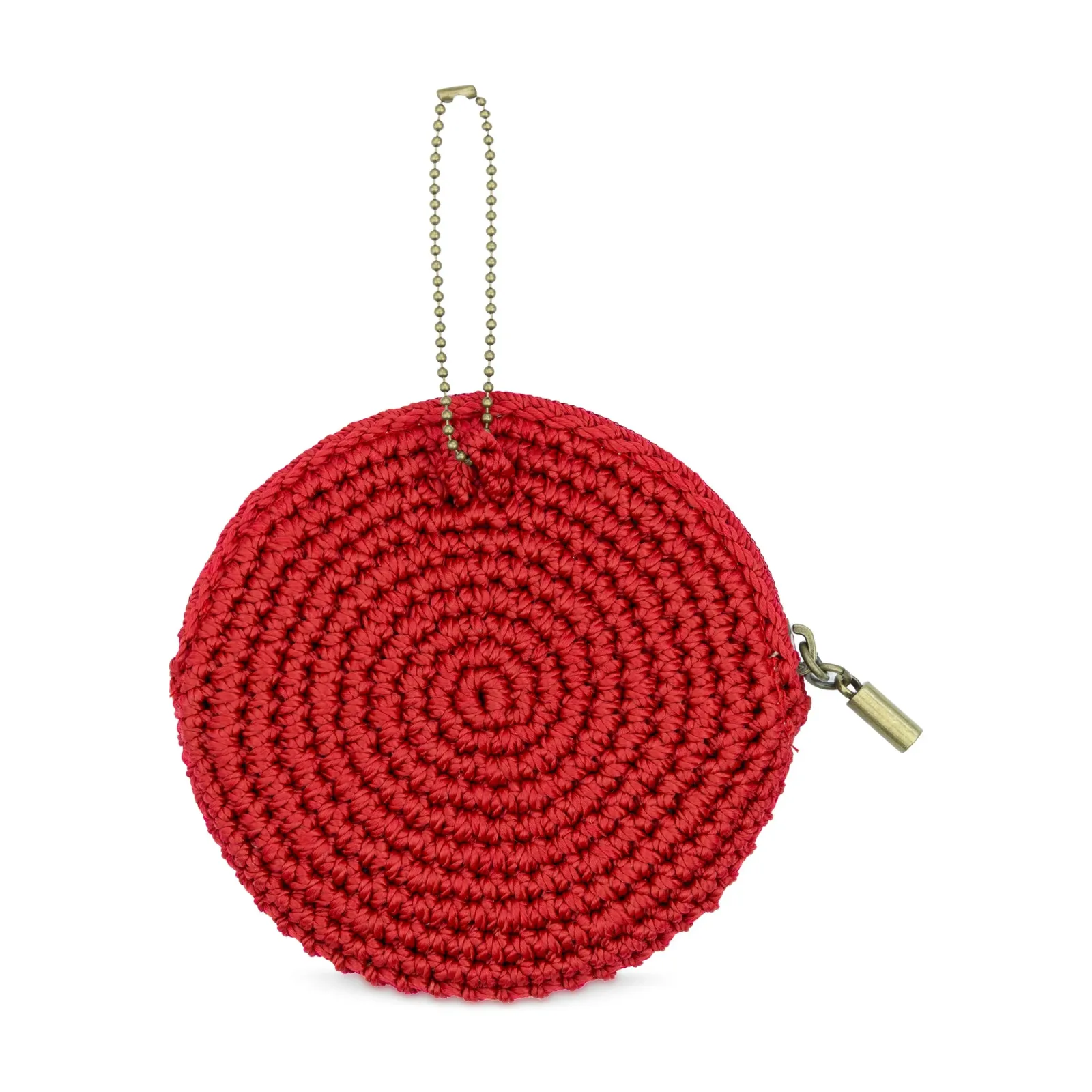 Circle Coin Pouch – Hand Crochet – Scarlet Heart