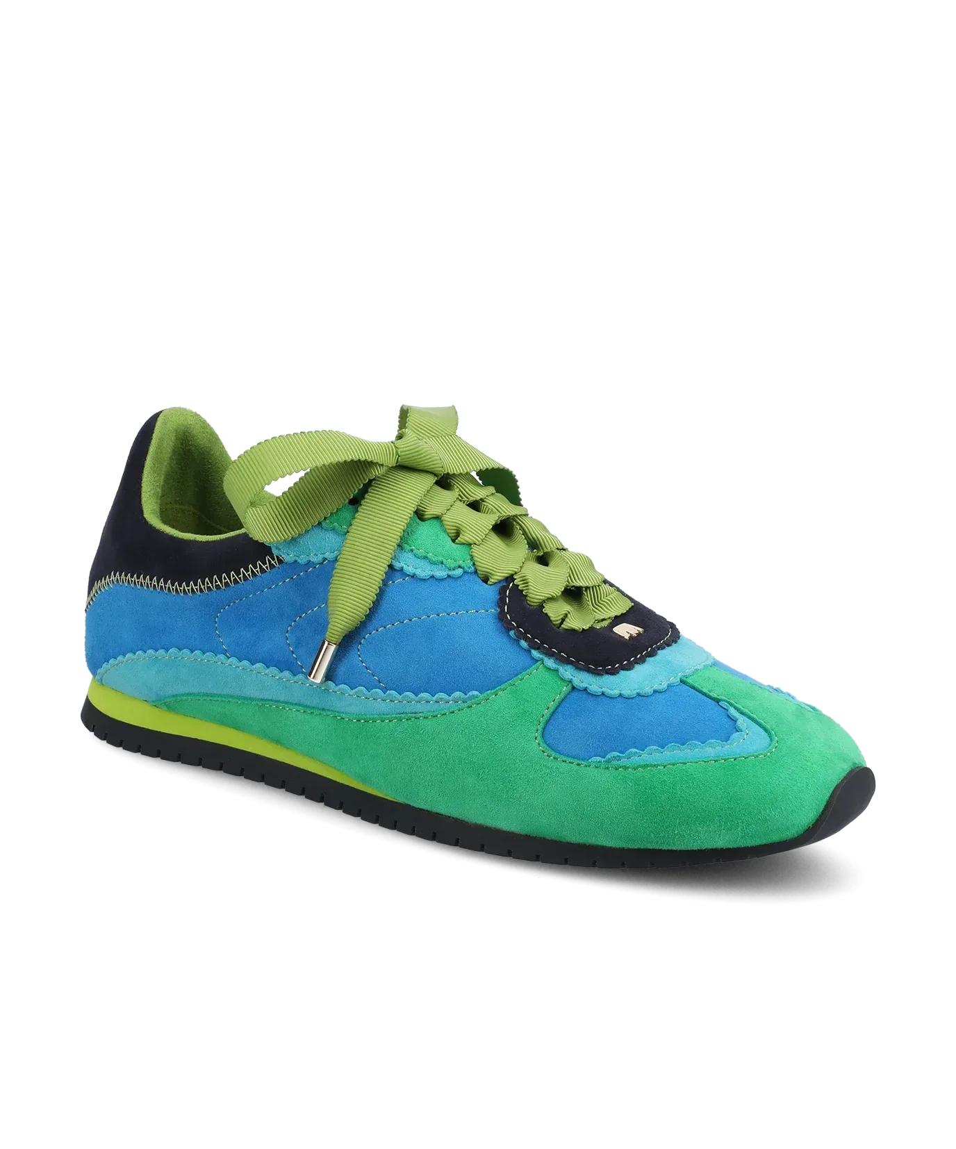 The Speedbird – Multi Cyan Suede