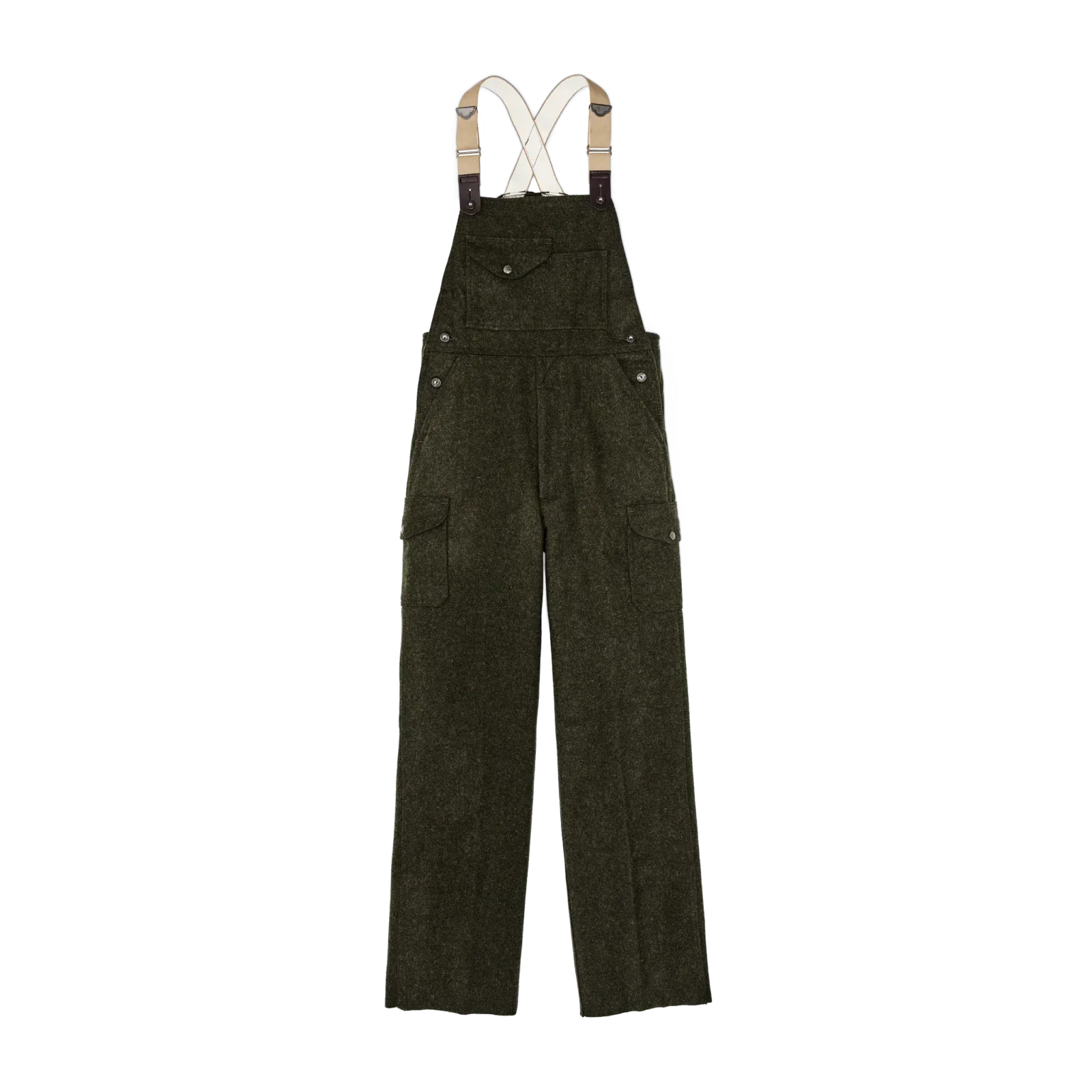 Mackinaw Wool Bibs – Forest Green