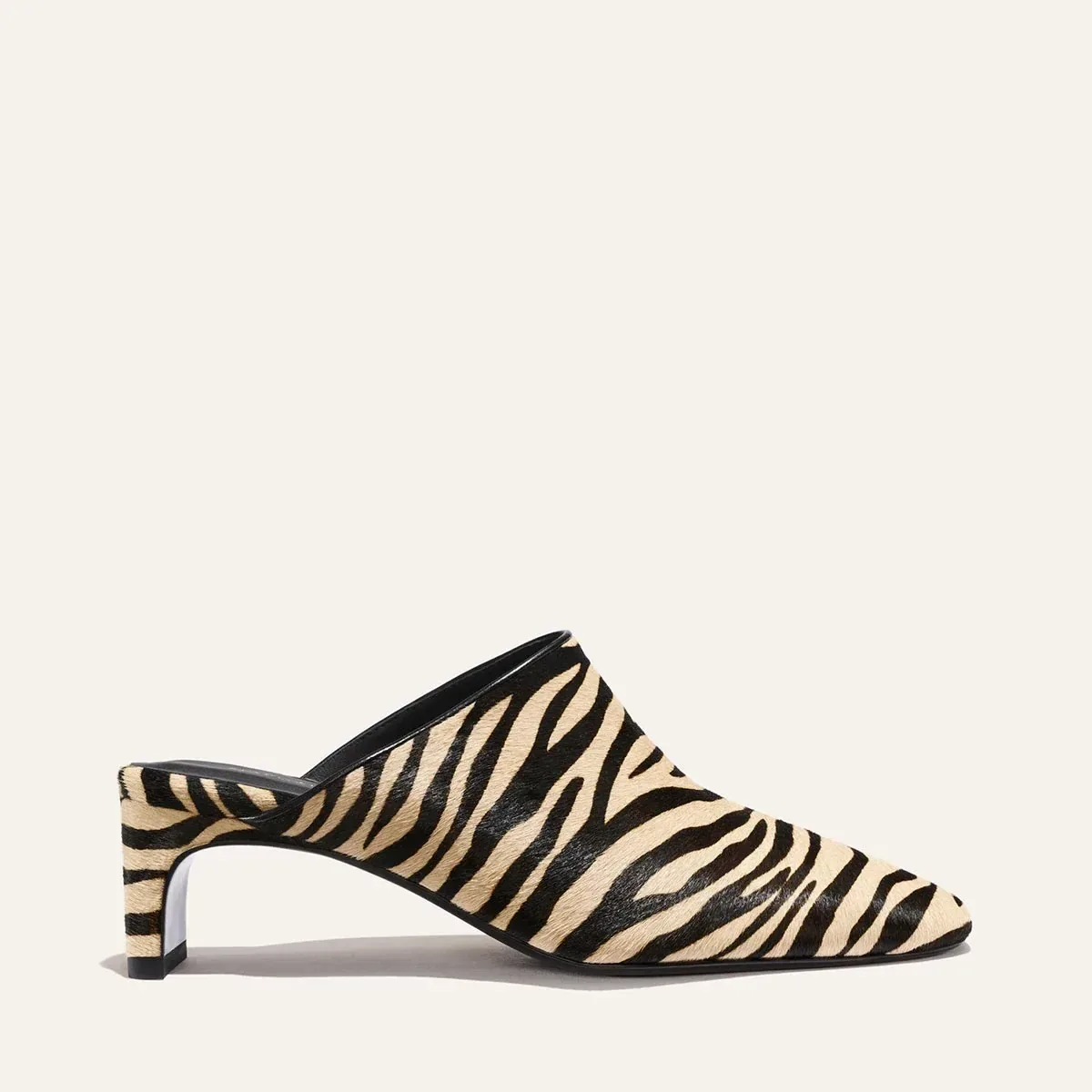 The Brera Mule – Tan Zebra Haircalf