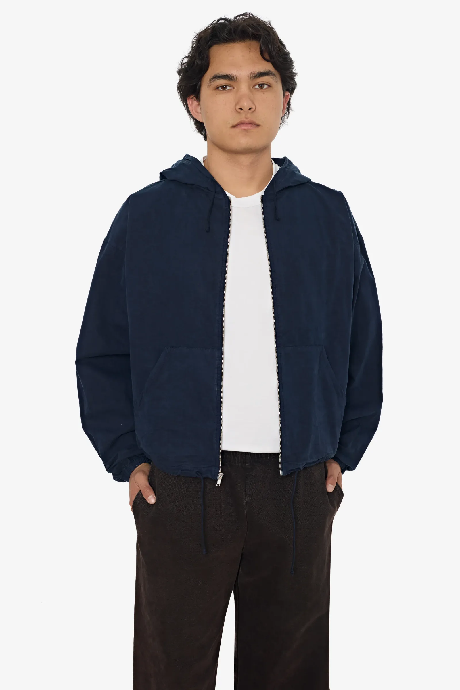 RJC410GD – Cotton Poplin Zip-Up Hooded Jacket