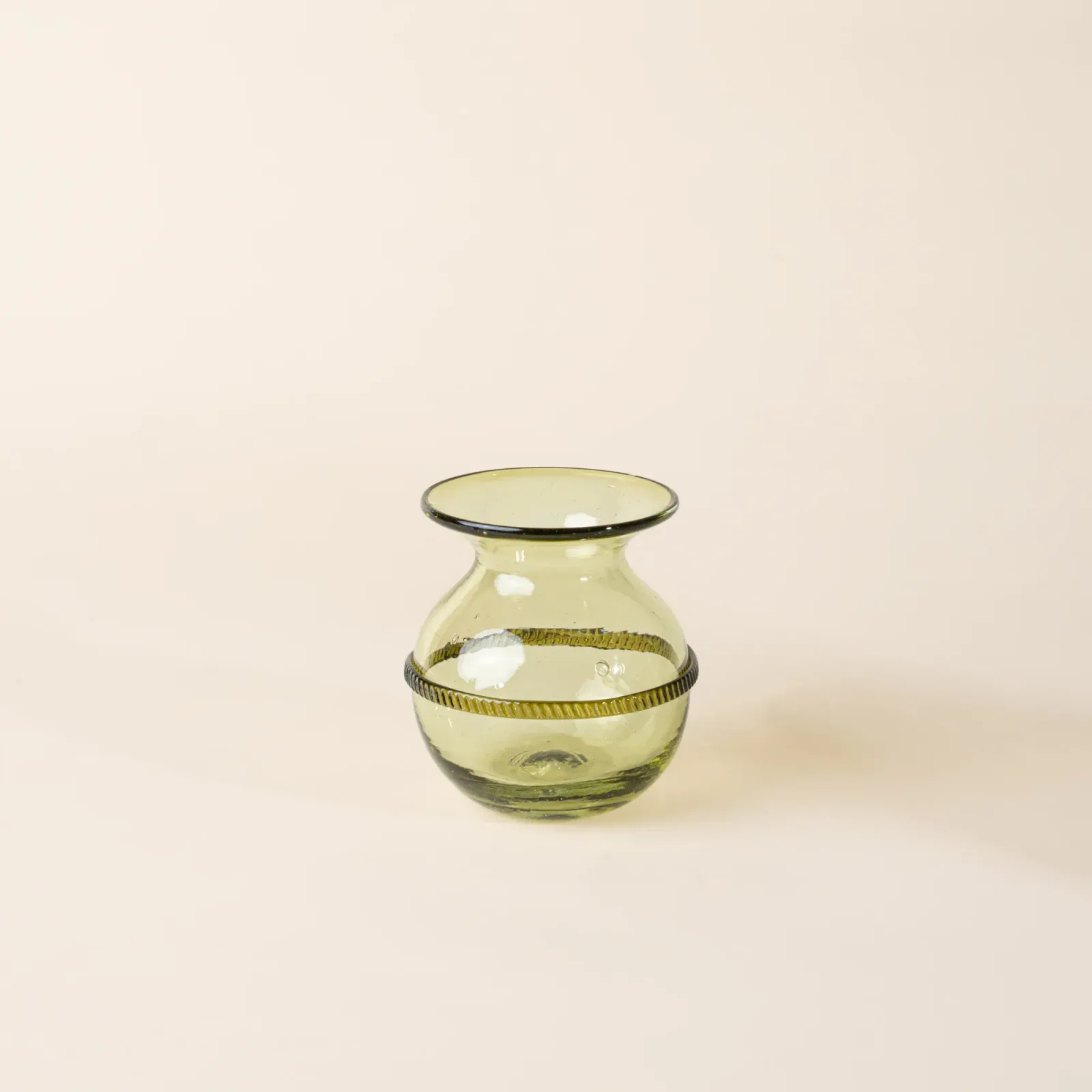 Banded Glass Round Vase