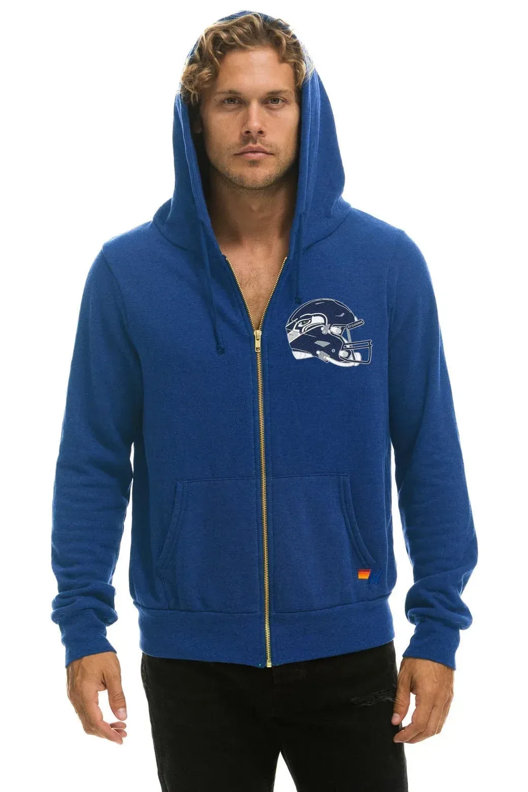 Seattle Seahawks Helmet Zip Hoodie – Royal