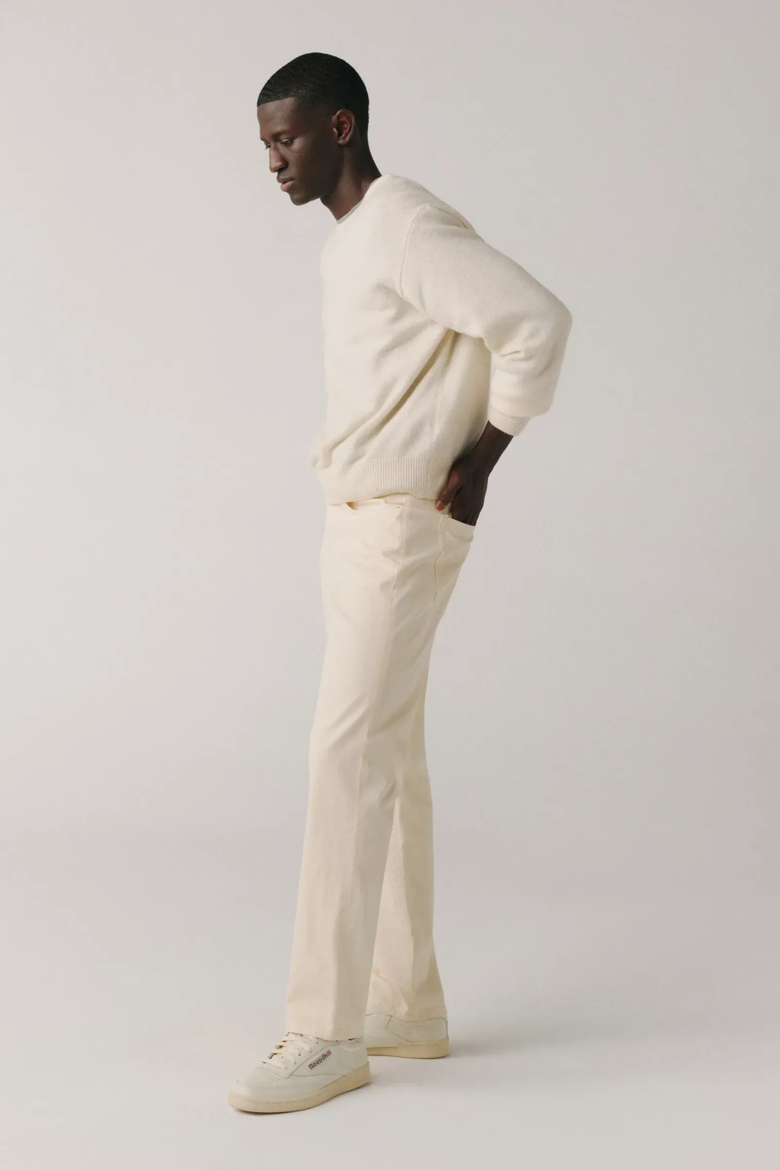 Ams – Twill Slim Pants – Birch