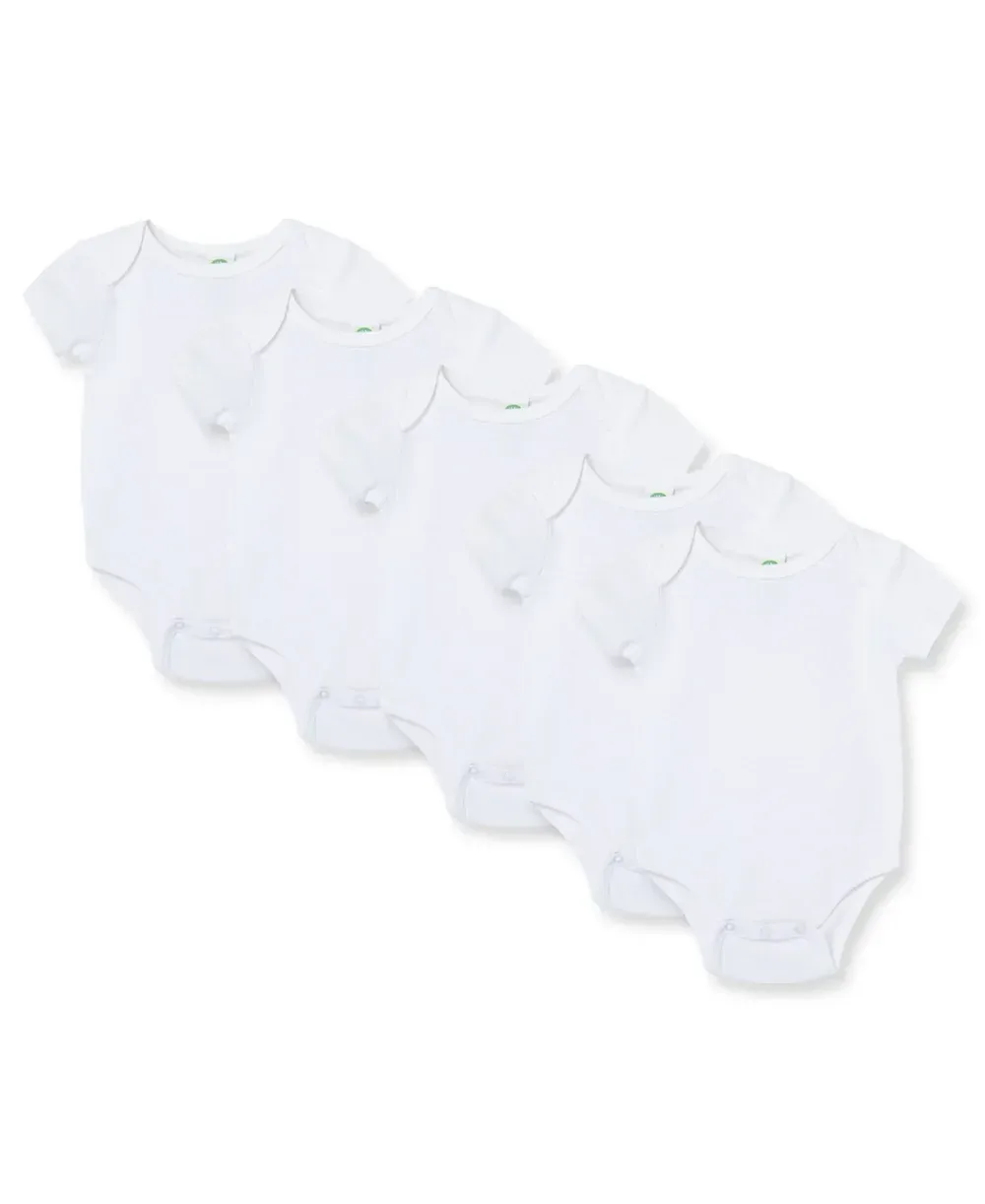 White 5-Pack Bodysuits