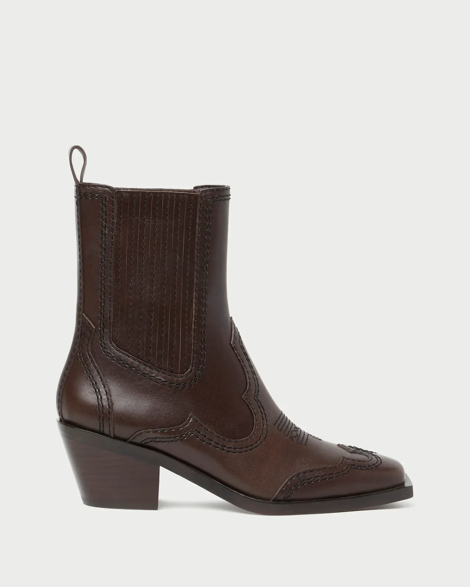 Agnes Leather Western Boot