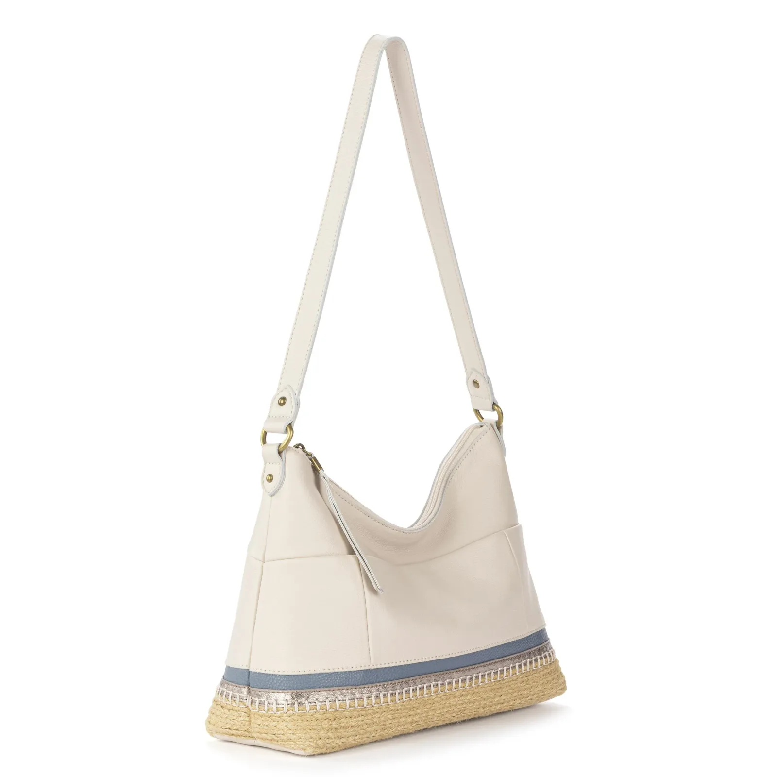 Melrose Shoulder Bag – Leather – Coastal Block Espadrille