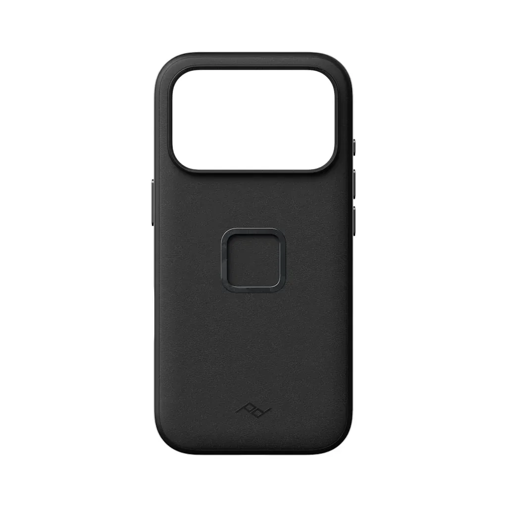 SlimLink Case – iPhone 18 Pro – Black Leather