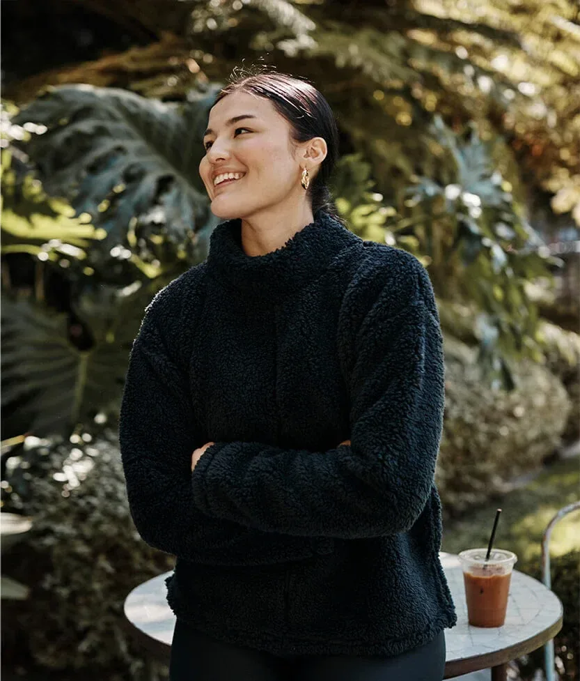 The Cozy High Pile Eco Fleece Pullover – Sea Urchin