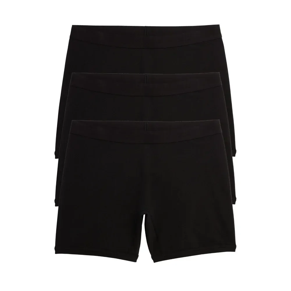 6" No Fly Boxer Briefs 3-Pack – X= Black