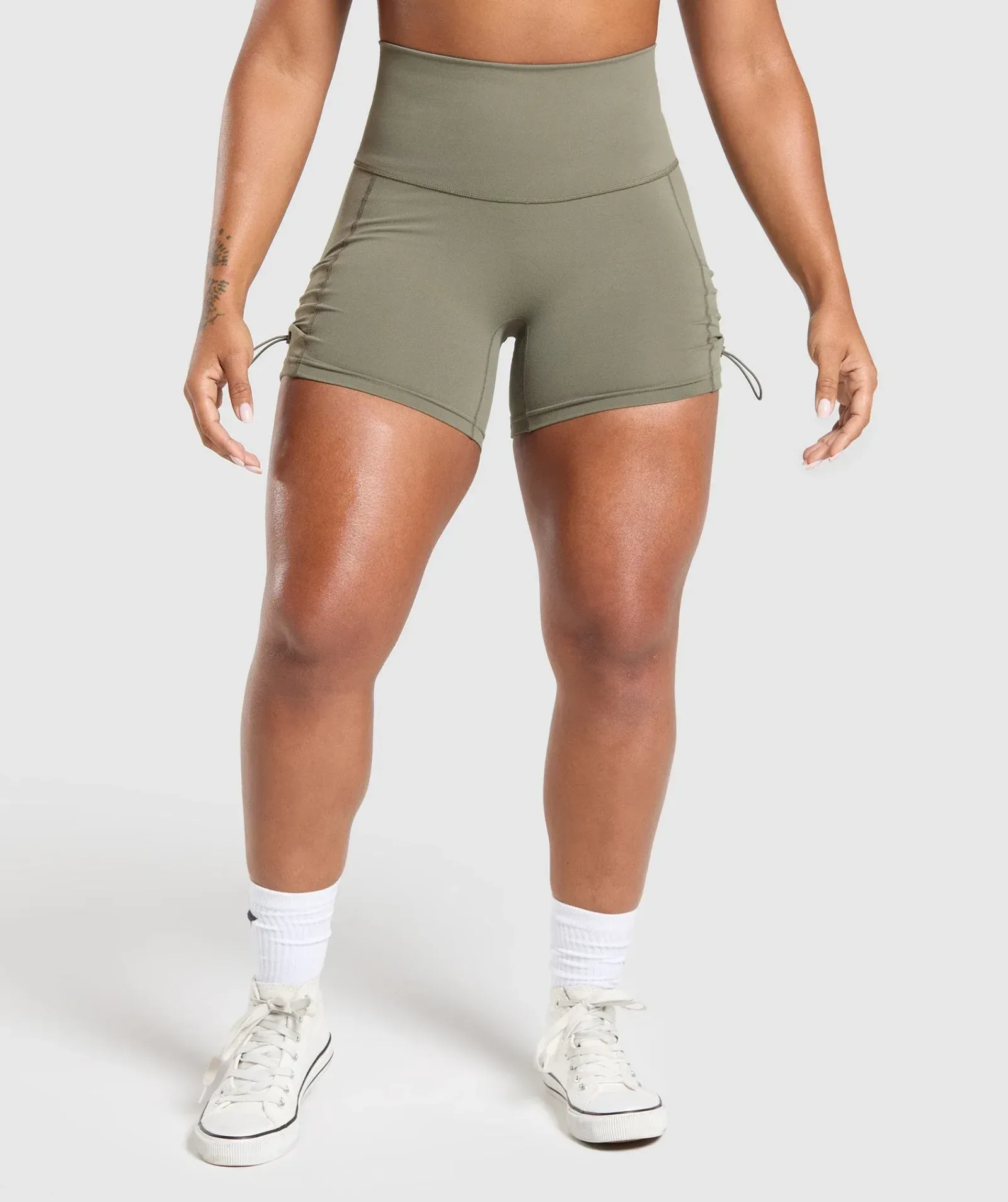 Gymshark Legacy Logo Tight Shorts – Base Green