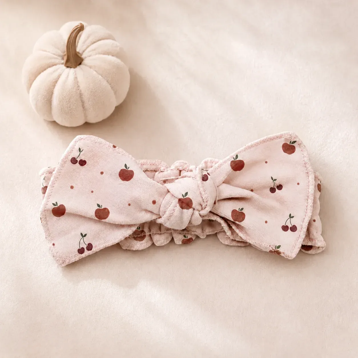 Cherry Apple – Organic Smocked Tie Headband