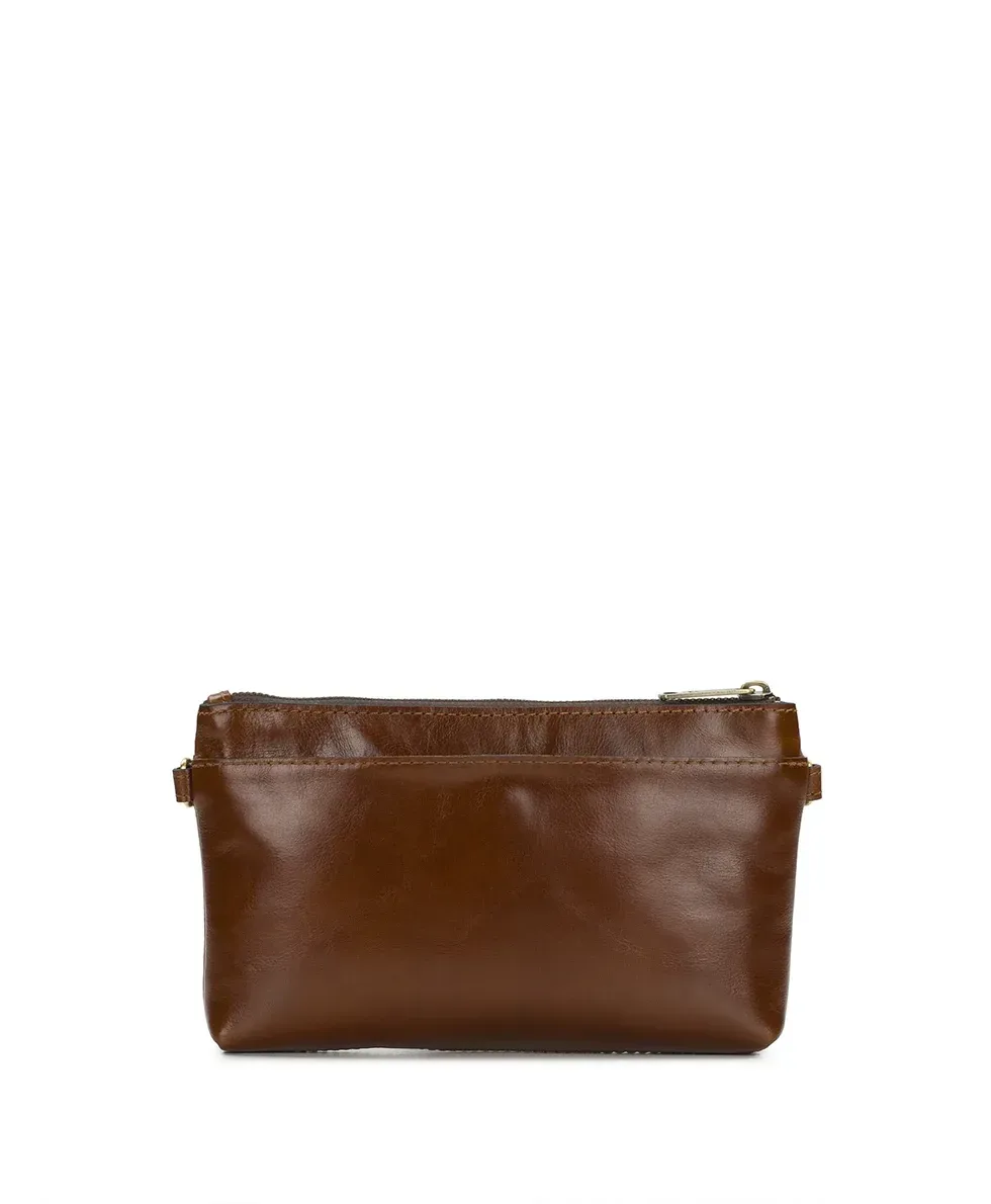 Mignon Wristlet Crossbody – Vintage Distressed – Cognac