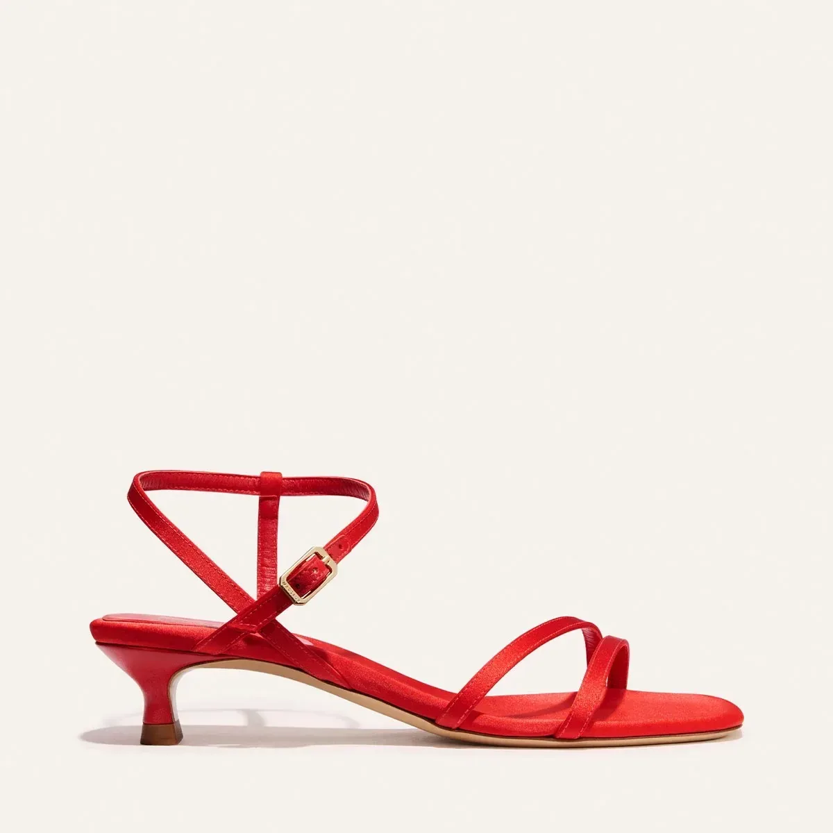 The Dylan Sandal – Poppy Satin