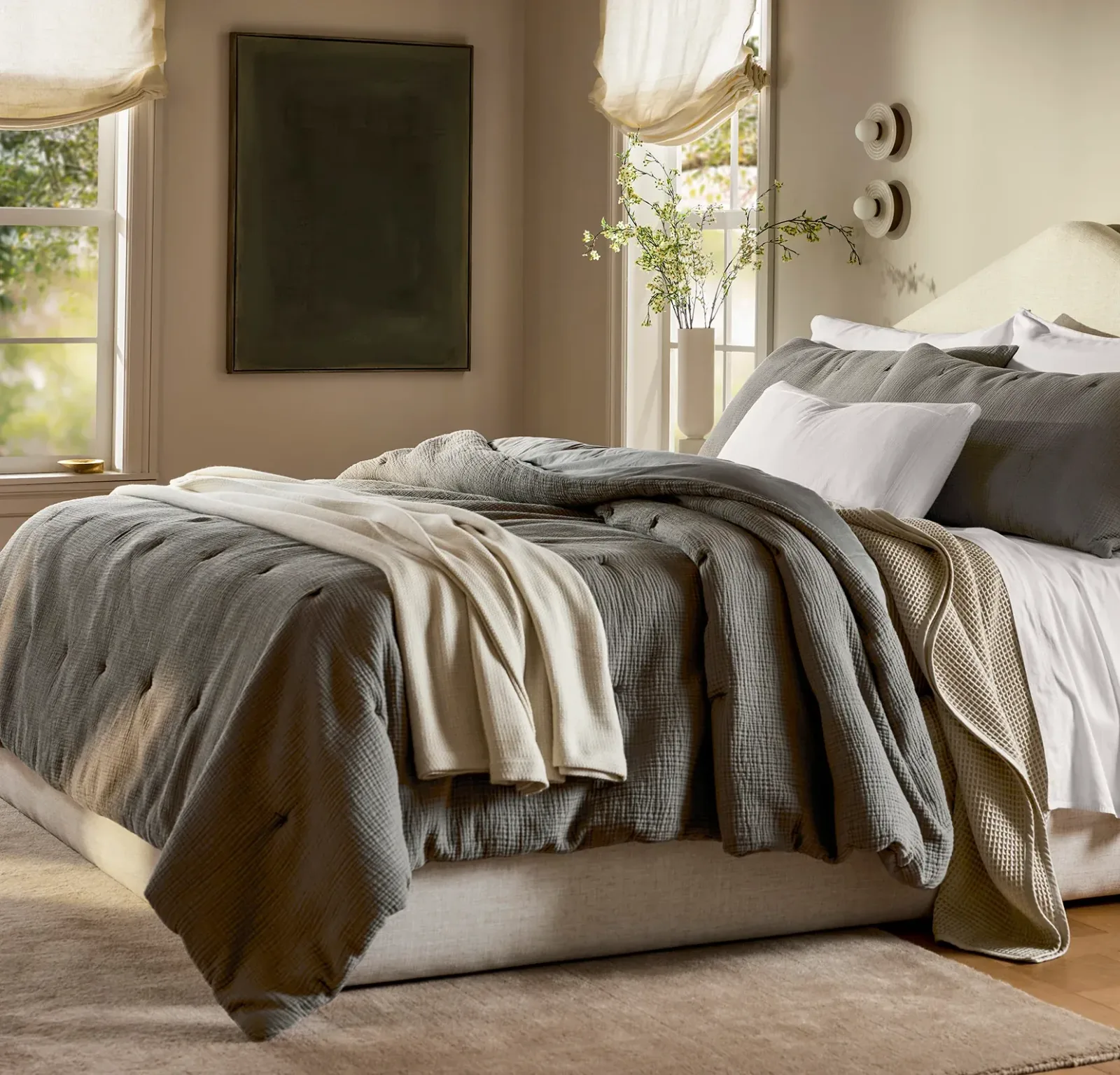 Dream Comforter Sham – Stone