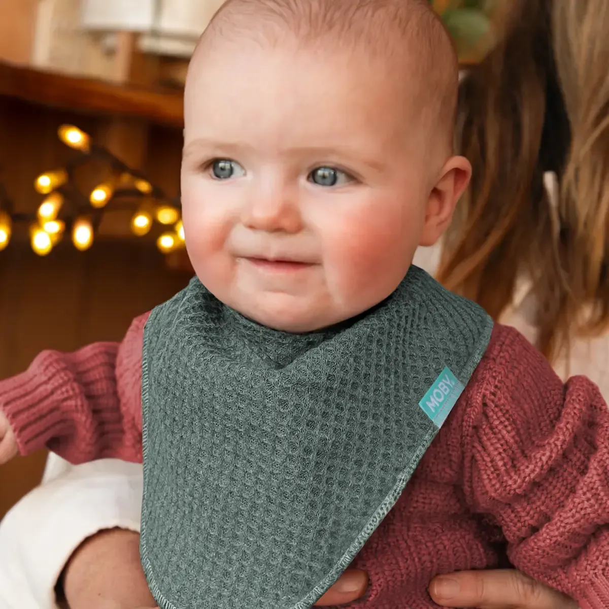 Waffle Knit Bib 2 Piece Set