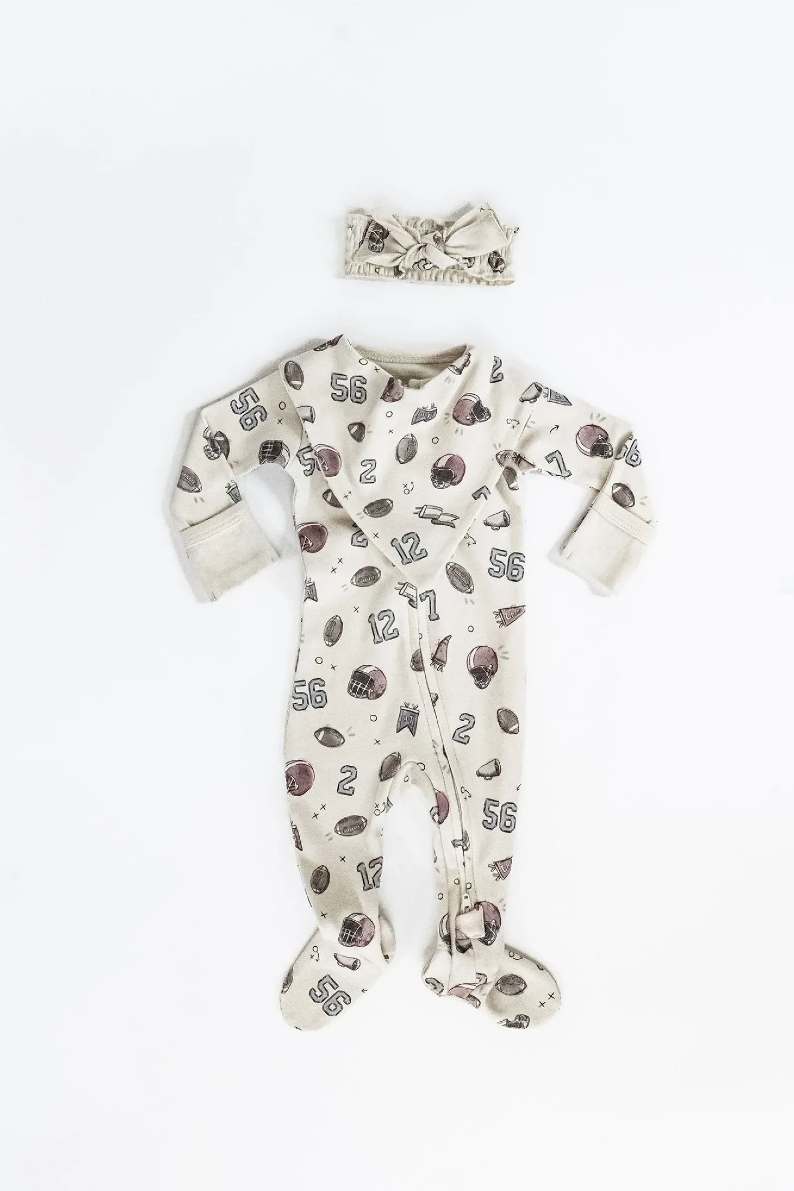 Touchdown – Organic Zipper Footie