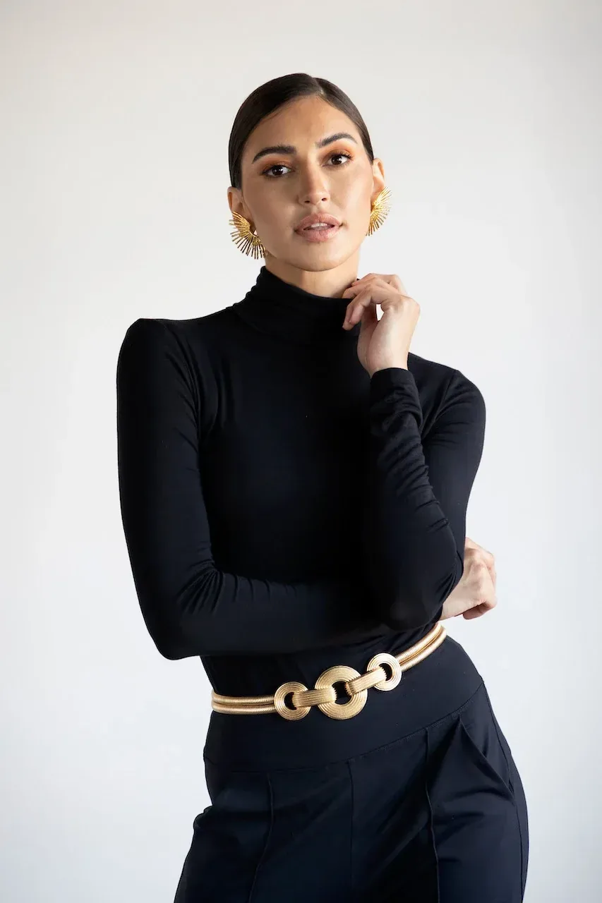 Grace Turtleneck: Black